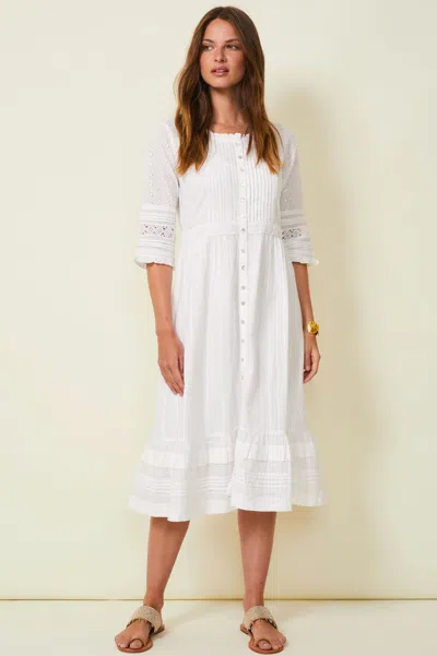 Aspiga Cotton Audrey Lace Maxi Dress In White