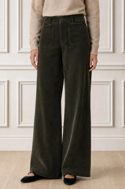Aspiga , Ethical Ladies Stretch Corduroy Trouser, Khaki, Autumn Trending In Green