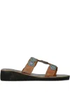 Aspiga Kira Beaded Flat Sandals In Brown
