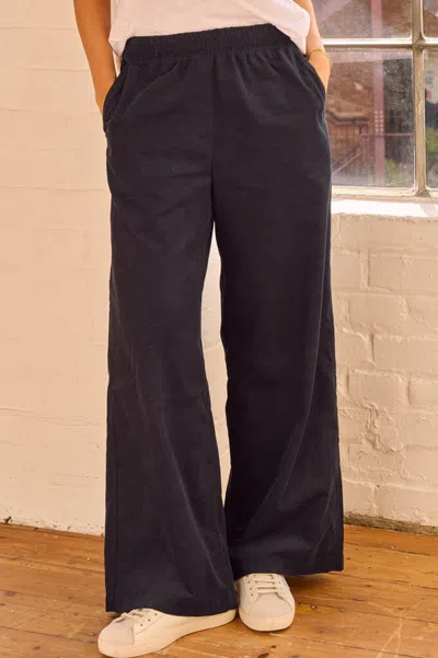 Aspiga Ladies Juliana Baby Corduroy Organic Cotton Trousers Ink Blue | L/14 - (uk 14/us 10/eu 42)