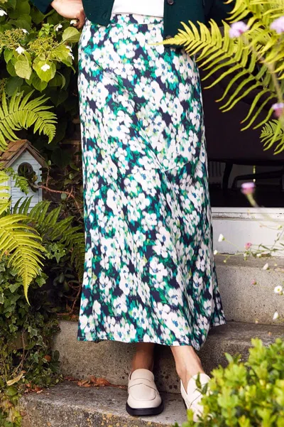 Aspiga Ladies Sustainable Elodie Skirt Navy Cream Green In Multi