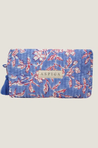 Aspiga Ladies Sustainable Large Wash Bag Blue Red White In Multi