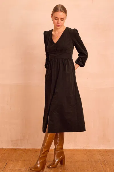 Aspiga Ladies Sustainable Marianne Corduroy Cotton Dress Chocolate Brown Everyday | Xl/16 - (uk 16/us 12/eu