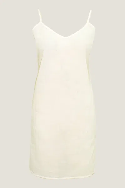 Aspiga Ladies Sustainable Thin Cotton Cami V Midi Slip | Plain Neutral | Xxl/18 - (uk 18/us 14/eu 46) In White