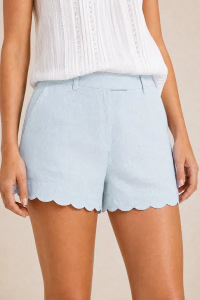 Aspiga Low Rise Scallop Short In Blue