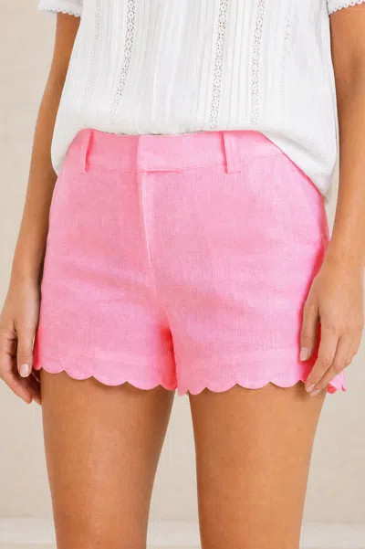 Aspiga Low Rise Scallop Short In Pink