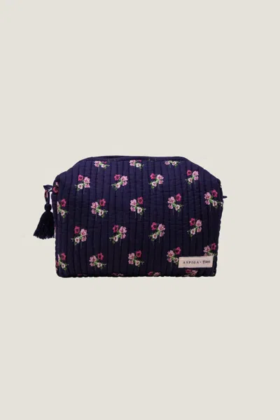 Aspiga Rhs Ethical Organic Cotton Large Wash Bag Travel In Blue