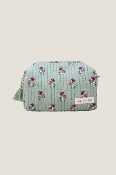 Aspiga Rhs Ethical Organic Cotton Large Wash Bag Travel In Green