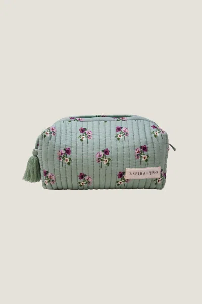 Aspiga Rhs Ethical Organic Cotton Small Wash Bag Travel In Green
