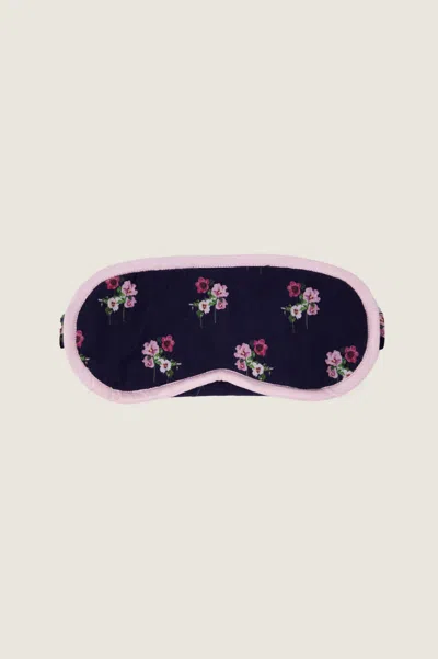 Aspiga Rhs Sustainable Organic Cotton Printed Eyemask Wellness Cream In Blue