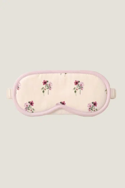 Aspiga Rhs Sustainable Organic Cotton Printed Eyemask Wellness Cream In Multi