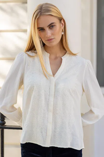 Aspiga Rosemary Lace Front Blouse In Neutral