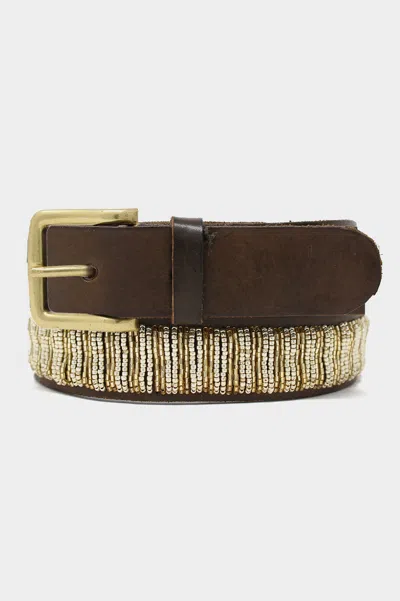 Aspiga Sustainable Leather Maasai Belt In Light Gold