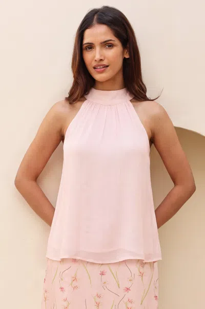 Aspiga Sustainable Womens Halter Neck Pink Top Summer Holiday