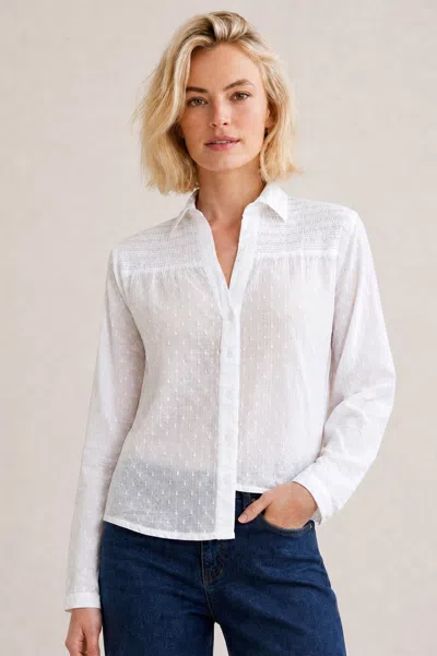 Aspiga Sustainable Womens Livi Blouse Summer Holiday 100% Organic Cotton White