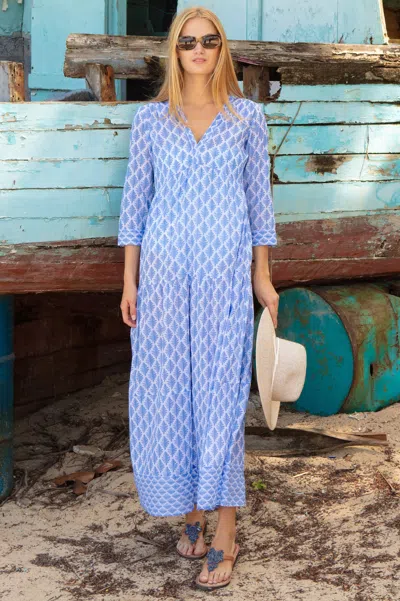 Aspiga Sustainable Womens Mykonos Maxi Dress Summer Holiday 100% Organic Cotton | Xxl/18 - (uk 18/us 14/eu  In Multi