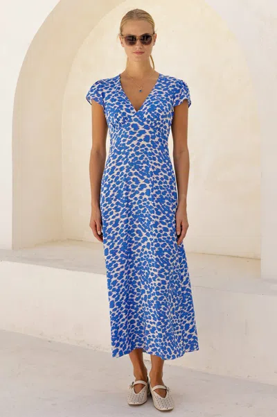 Aspiga Sustainable Womens Sophie Dress Summer Occasion Ecovero Viscose | Xl/16 - (uk 16/us 12/eu 44) | Regu In Blue