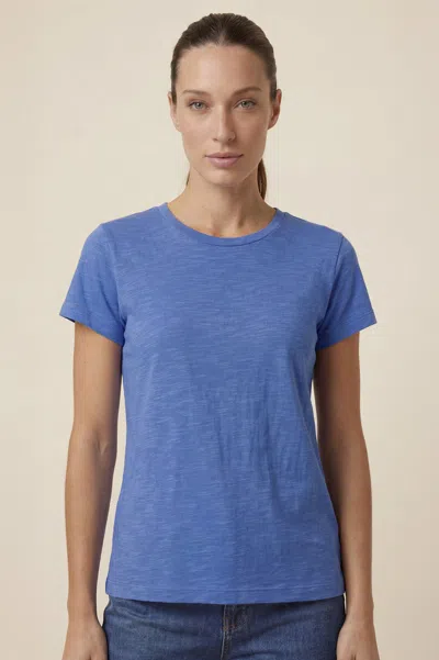 Aspiga Sustainable Womens T- Shirt Summer Holiday 100% Cotton Blue