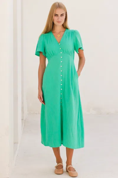 Aspiga Sustainable Womens Tessa Cheesecloth Dress Summer Holiday 100% Organic Cotton In Multi
