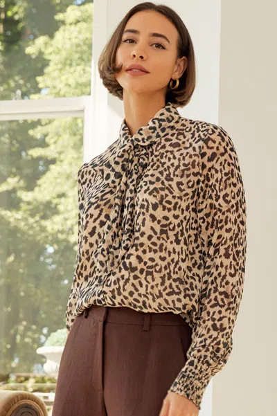 Aspiga Womens Ethical Ffion Blouse Viscose Leopard Printed Summer Holiday Shirt | Xl/16 - (uk 16/us 12/eu 4 In Animal Print