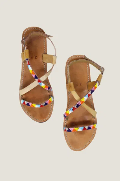 Aspiga Womens Ethical Lara Leather Sandals Multicoloured Strap | 40