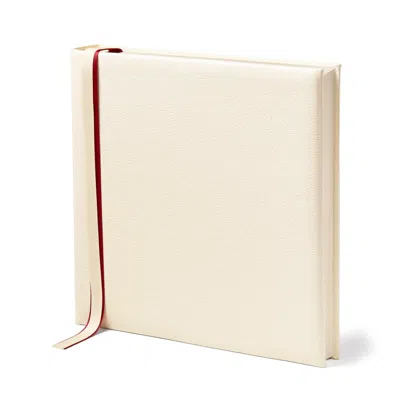 Aspinal Of London 12-inch Leather Photo Album In White