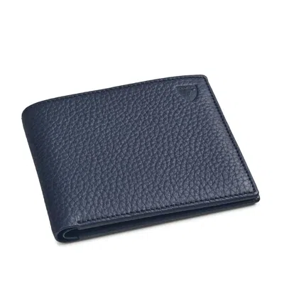 Aspinal Of London 8 Card Billfold Wallet In Blue