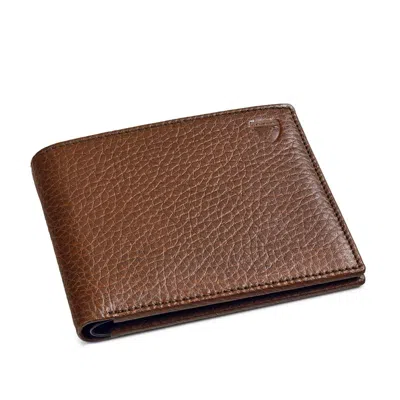 Aspinal Of London 8 Card Billfold Wallet In Brown
