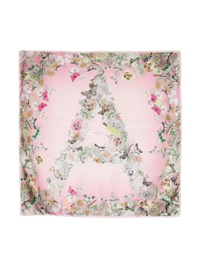 Aspinal Of London 'a' Scarf In Pink