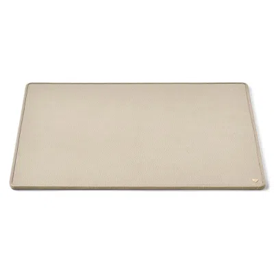 Aspinal Of London A3 Desk Pad In Neutral