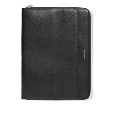 Aspinal Of London A4 Compact Organiser Padfolio In Black