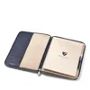 Aspinal Of London A4 Executive Zipped Padfolio In Blue