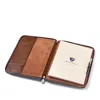 Aspinal Of London A4 Executive Zipped Padfolio In Brown