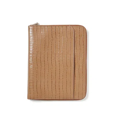 Aspinal Of London A5 Compact Organiser Padfolio In Brown