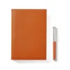 Aspinal Of London A5 Refillable Journal & Pen Set In Orange