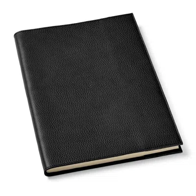 Aspinal Of London A4 Refillable Leather Journal In Black