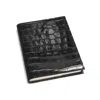 Aspinal Of London A5 Refillable Leather Journal In Black