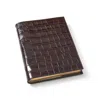 Aspinal Of London A5 Refillable Luxury Journal In Brown