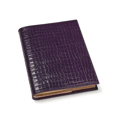 Aspinal Of London A5 Refillable Luxury Journal In Purple