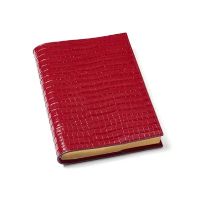 Aspinal Of London A5 Refillable Luxury Journal In Red