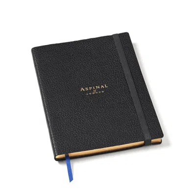 Aspinal Of London A5 Softback Notebook In Black