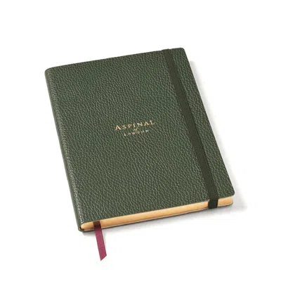 Aspinal Of London A5 Softback Notebook In Green
