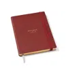 Aspinal Of London Grained Leather Bound A5 Notebook In Brown