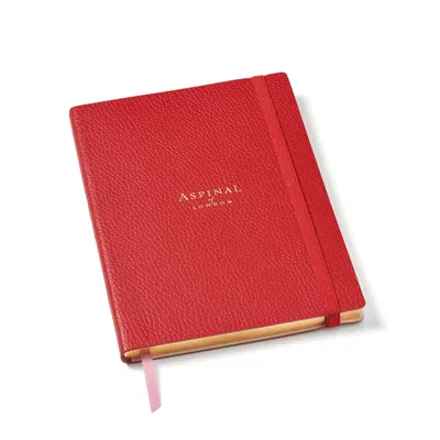 Aspinal Of London A5 Softback Notebook In Red