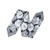 Aspinal Of London Abstract Floral Silk Neck Bow In Gray
