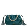 Aspinal Of London Velvet Freida Top-handle Bag In Green