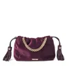 Aspinal Of London Velvet Freida Top-handle Bag In Purple