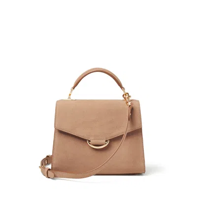 Aspinal Of London Annabelle Midi In Butterscotch Suede In Neutral