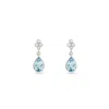 Aspinal Of London Aphrodite Teardrop Aquamarine & Diamond Earrings