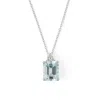 Aspinal Of London Aquamarine & Diamond Iris Pendant Necklace Set